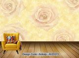 Avikalp Exclusive AVZ0372 Marble Northern Rose Pattern Background Wall HD 3D Wallpaper