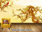 Avikalp Exclusive AVZ0375 Bird Chinese Style Background Wall On Golden Plum Blossom Branch HD 3D Wallpaper