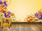 Avikalp Exclusive AVZ0384 Modern Chinese Flowers Clustered Against The Wall HD 3D Wallpaper