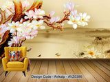 Avikalp Exclusive AVZ0386 Ya Muran Perfume Ink Chinese Modern Background Wall HD 3D Wallpaper