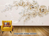 Avikalp Exclusive AVZ0420 Simple Stylish 3D Jewelry Carved Tv Background Wall HD 3D Wallpaper