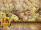 Avikalp Exclusive AVZ0424 Marble Gold Three Dimensional Carved Chinese Landscape Background Wall HD 3D Wallpaper