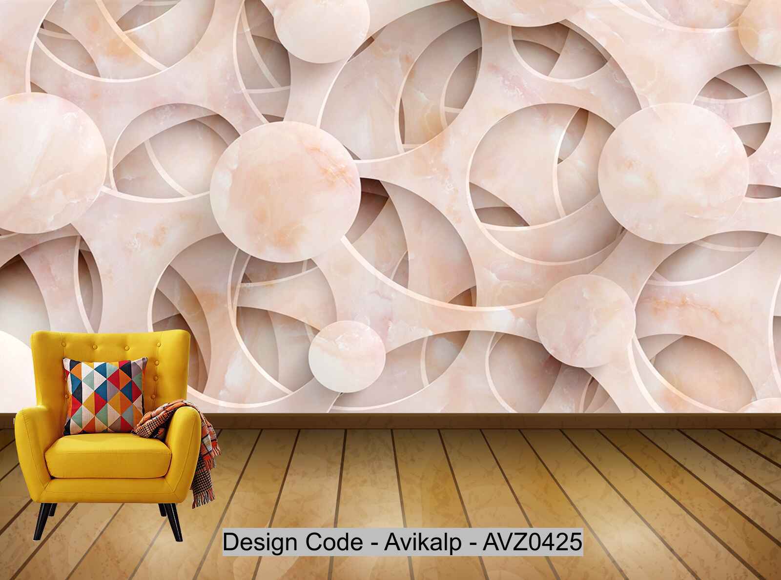 Avikalp Exclusive AVZ0425 3D Marble Tv Background Decorative Wall HD 3D Wallpaper