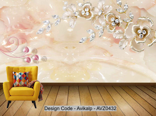 Avikalp Exclusive AVZ0432 Room Ya Fragrant Jade Background Jewelry Luxury Wall HD 3D Wallpaper