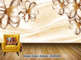 Avikalp Exclusive AVZ0446 Satin Silk Background Pearl Diamond Jewelry Luxury High End Wall HD 3D Wallpaper