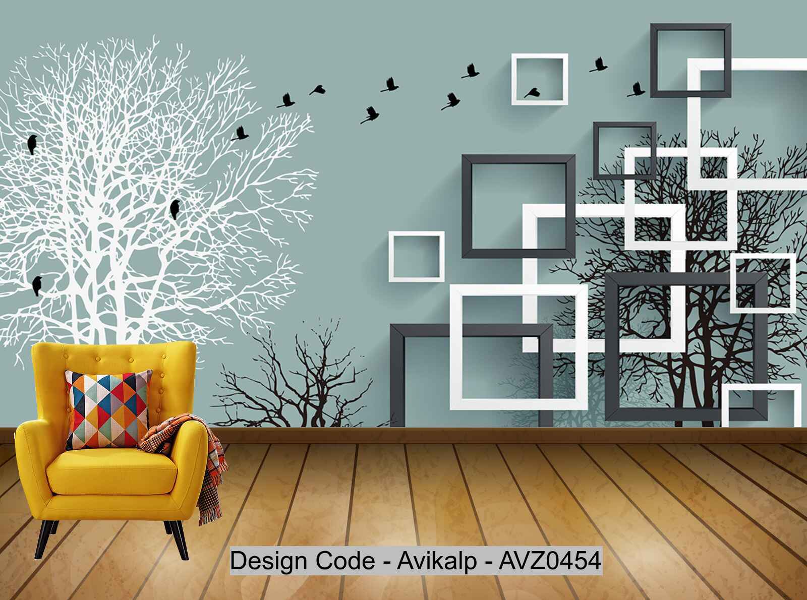 Avikalp Exclusive AVZ0454 Modern Nordic Style Minimalist Landscape Wall HD 3D Wallpaper