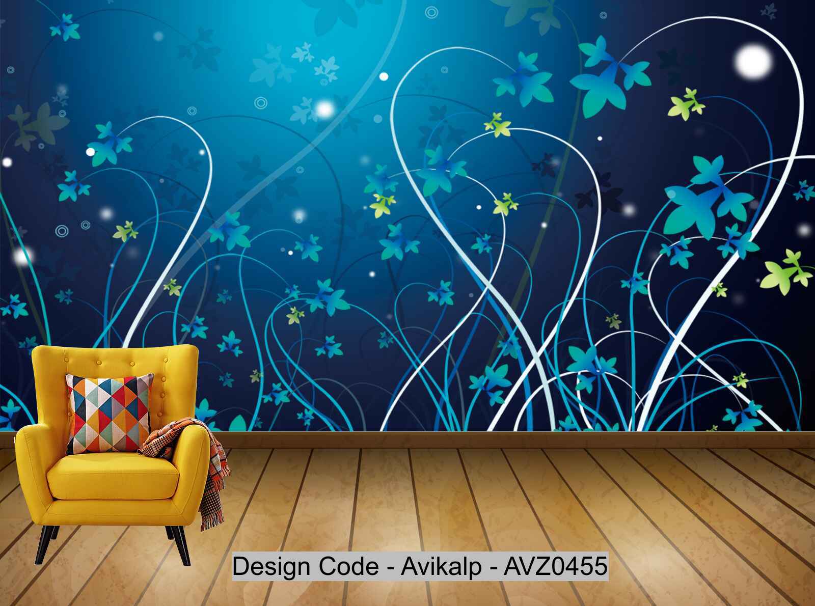 Avikalp Exclusive AVZ0455 Plant Flowers And Plants Background Wall Background Under The Stars HD 3D Wallpaper