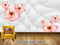 Avikalp Exclusive AVZ0459 Pink Flowers Modern Stereo 3D Geometric Flowers Tv Background Wall HD 3D Wallpaper