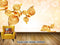 Avikalp Exclusive AVZ0466 Gold Diamond Jewelry Jewellery Gold Background Wall HD 3D Wallpaper