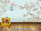 Avikalp Exclusive AVZ0492 Chinese Ink Peach Tree Peach Blossom Living Room Tv Background Wall Design HD 3D Wallpaper