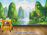 Avikalp Exclusive AVZ0501 Oil Painting Guilin Landscape 3d Tv Background Wall HD 3D Wallpaper