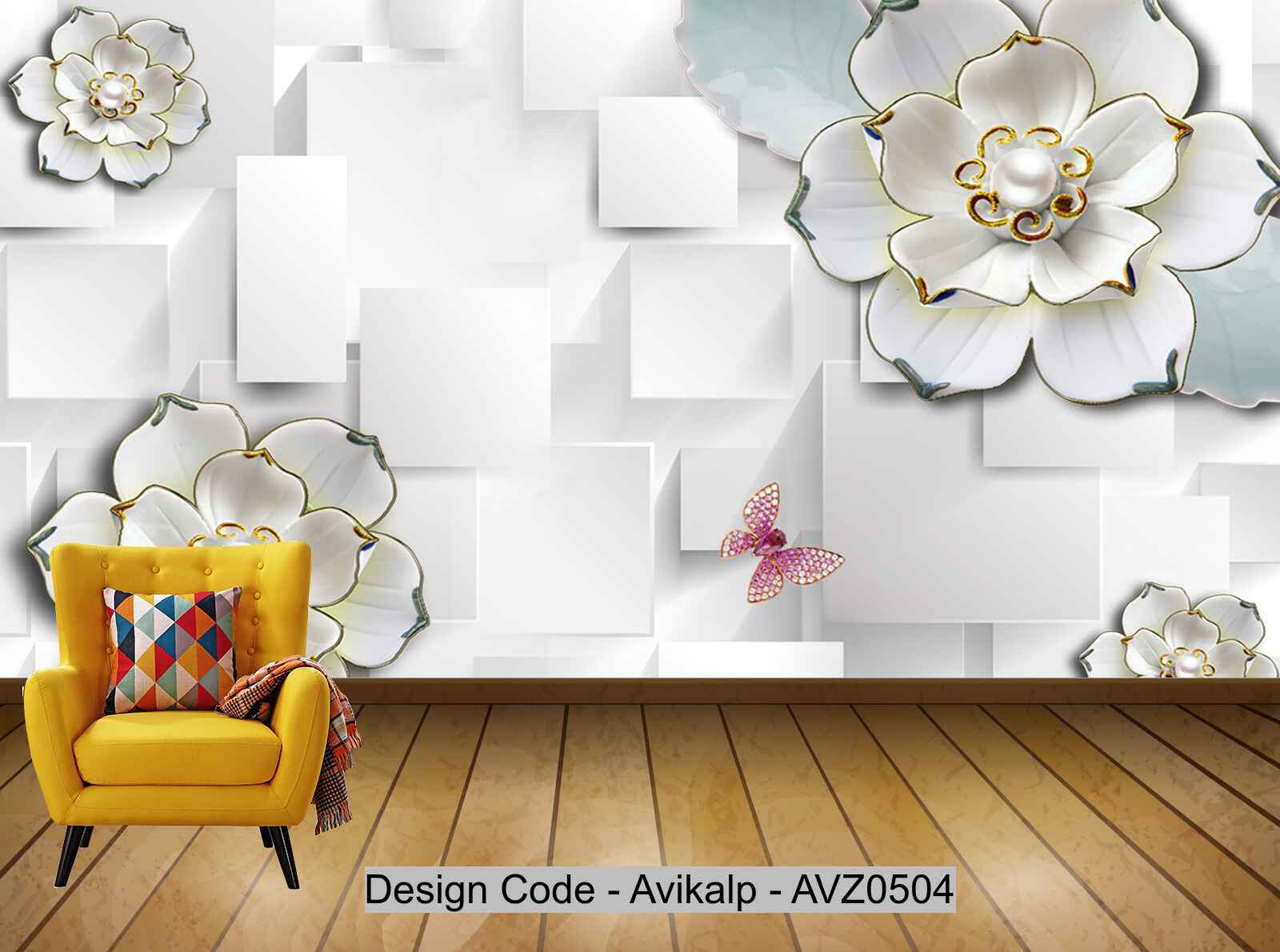 Avikalp Exclusive AVZ0504 Modern Minimalist 3d Stereo Embossed Tv Background Wall HD 3D Wallpaper