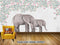 Avikalp Exclusive AVZ0511 Simple Small Fresh Elephant European Tv Background Wall HD 3D Wallpaper