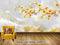 Avikalp Exclusive AVZ0514 New Chinese 3d Marbled Landscape Flower Sunrise Background Wall And Smooth HD 3D Wallpaper