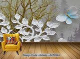 Avikalp Exclusive AVZ0544 Nordic Relief Three Dimensional Landscape Background Wall Painting HD 3D Wallpaper