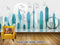 Avikalp Exclusive AVZ0551 Modern Minimalistic Textured City Silhouette City Scenery Tv Background Wall HD 3D Wallpaper