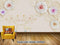 Avikalp Exclusive AVZ0554 Modern Beautiful Flower Embossed Sika Deer Tv Background Wall HD 3D Wallpaper