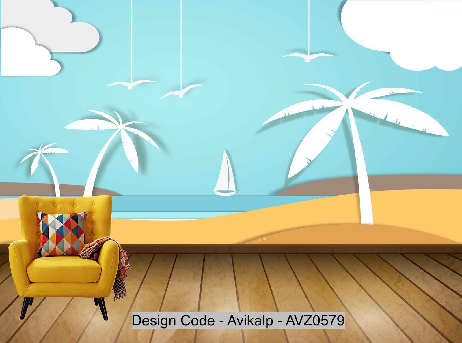Avikalp Exclusive AVZ0579 Children's Room 3D Stereo Warm Tv Background Wall HD 3D Wallpaper