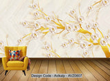 Avikalp Exclusive AVZ0607 Modern Fresh Texture Floral Tv Background Wall HD 3D Wallpaper