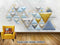 Avikalp Exclusive AVZ0618 Modern Minimalistic Triangle Embossed Geometric Tv Background Wall HD 3D Wallpaper