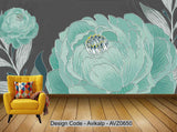Avikalp Exclusive AVZ0650 Modern Fresh Embossed Floral Tv Background Wall HD 3D Wallpaper