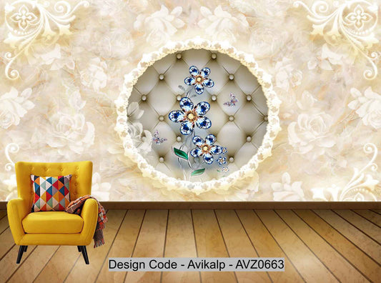 Avikalp Exclusive AVZ0663 Creative European Soft Package Pattern Marble Tv Background Wall HD 3D Wallpaper