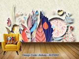 Avikalp Exclusive AVZ0682 Modern Minimalist Art Painted Tv Background Wall HD 3D Wallpaper