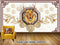 Avikalp Exclusive AVZ0704 European Pattern Embossed Lace Modern Gold Deer Head Background Wall HD 3D Wallpaper