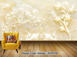 Avikalp Exclusive AVZ0708 Creative Luxury Jade Relief 3D Tv Background Wall HD 3D Wallpaper