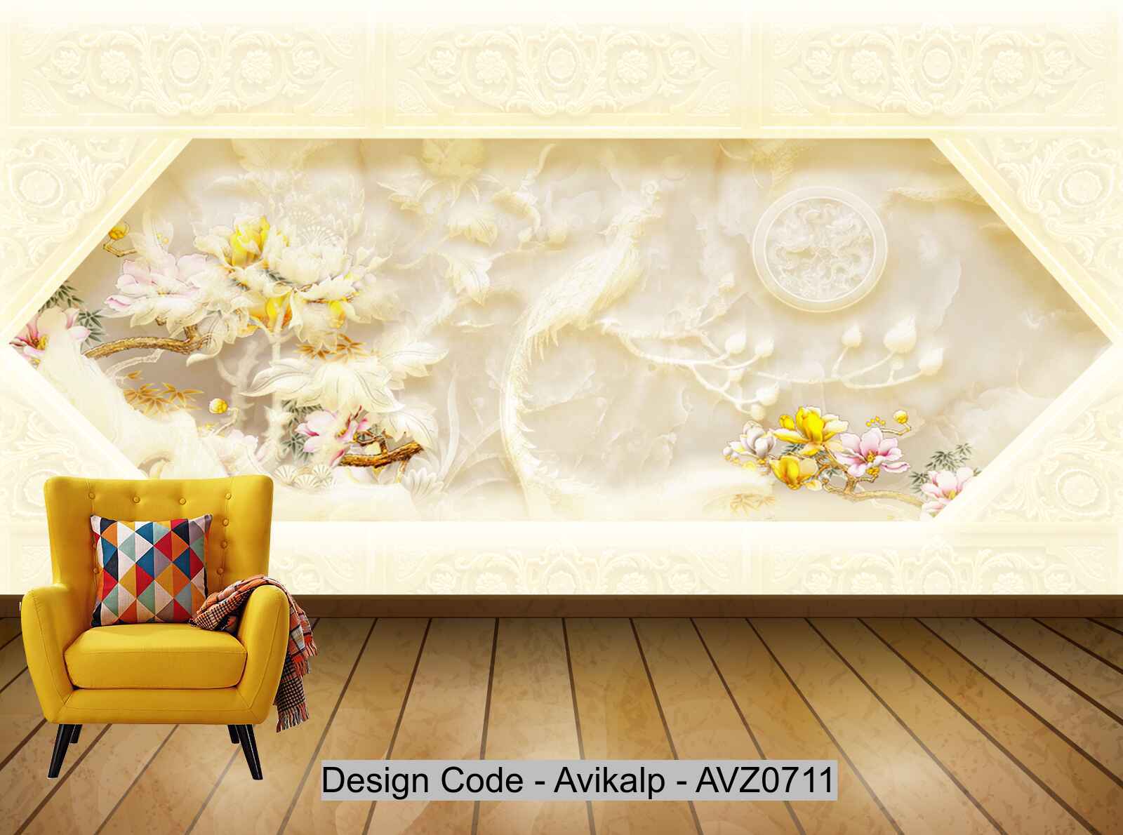 Avikalp Exclusive AVZ0711 Luxury Simple European Tv Background Wall HD 3D Wallpaper