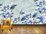 Avikalp Exclusive AVZ0712 Modern Minimalist 3D Embossed Carved Tv Background Wall HD 3D Wallpaper