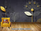Avikalp Exclusive AVZ0724 Modern Minimalist Golden Lines Flowers Tv Background Wall HD 3D Wallpaper