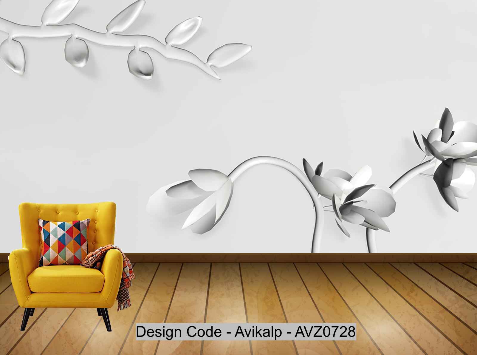 Avikalp Exclusive AVZ0728 3D Three Dimensional Simple European Plaster Carved Wall HD 3D Wallpaper