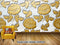Avikalp Exclusive AVZ0738 Modern Minimalist Golden Embossed Tv Background Wall HD 3D Wallpaper