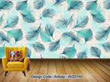 Avikalp Exclusive AVZ0740 Modern Minimalist Feather Decoration Tv Background Wall HD 3D Wallpaper