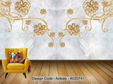 Avikalp Exclusive AVZ0741 Modern Minimalist Embossed 3D Jewelry Tv Background Wall HD 3D Wallpaper
