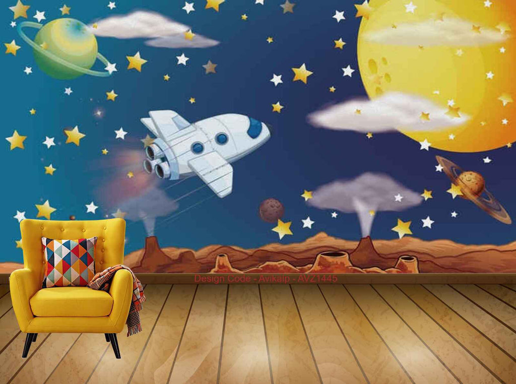 Avikalp Exclusive AVZ1445 Modern Minimalist Dreamy Starry Sky Cosmic T