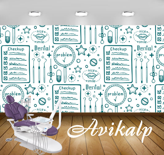 Avikalp Exclusive AWD0020 Dental Clinic Wallpaper Checkup Smile Teeth HD Wallpaper