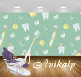 Avikalp Exclusive AWD0022 Dental Clinic Wallpaper Green Leaf Toothbrush Paste HD Wallpaper