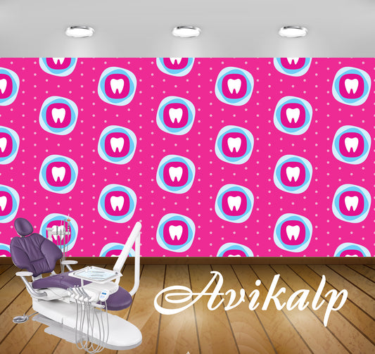 Avikalp Exclusive AWD0028 Dental Clinic Wallpaper Pink White HD Wallpaper