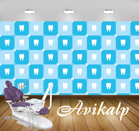 Avikalp Exclusive AWD0029 Dental Clinic Wallpaper Sky Blue Dark Blue HD Wallpaper