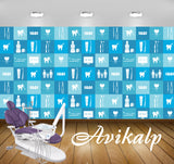 Avikalp Exclusive AWD0036 Dental Clinic Wallpaper White Blue Multiple Tools HD Wallpaper