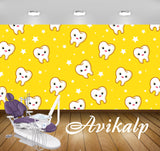 Avikalp Exclusive AWD0044 Dental Clinic Wallpaper Yellow White HD Wallpaper