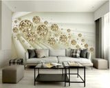 Avikalp Exclusive AWZ0001 Abstract Space Golden Ball Modern Fashion Interior HD 3D Wallpaper