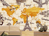 Avikalp Exclusive AWZ0021 Creative Simple Architecture Personality World Map HD 3D Wallpaper
