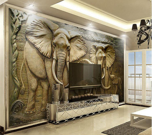 Avikalp Exclusive AWZ0025 Elephant HD 3D Wallpaper