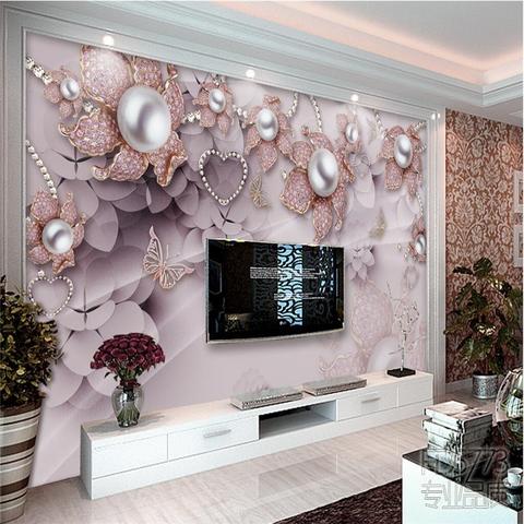 Avikalp Exclusive AWZ0042 Exquisite Luxury Jewelry Flowers HD 3D Wallpaper