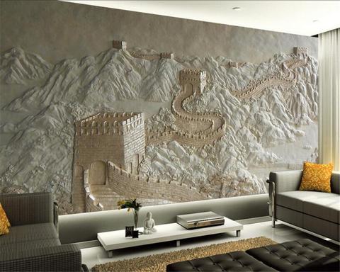Avikalp Exclusive AWZ0047 Great Wall Of China Relief HD 3D Wallpaper