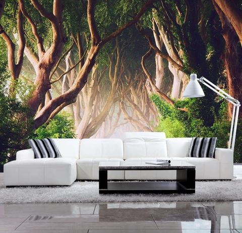 Avikalp Exclusive AWZ0065 Modern Forest Trees Jungle HD 3D Wallpaper