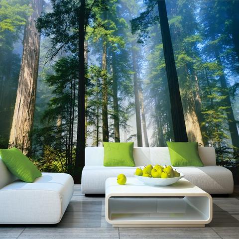 Avikalp Exclusive AWZ0077 Papel Forests Nature Fog Trees Forest HD 3D Wallpaper